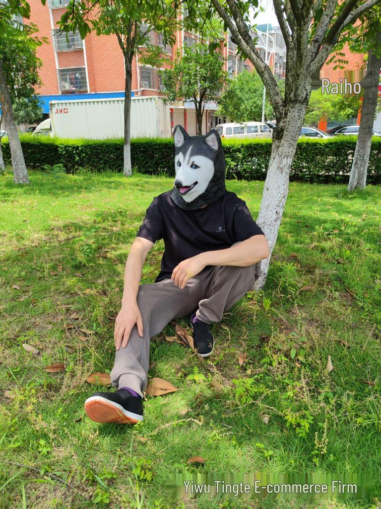 Маска Волкособа Овчарки на Хэллоуин - Латексный Головной Убор Немецкой Овчарки Хаски для Вечеринок в Стиле TikTok