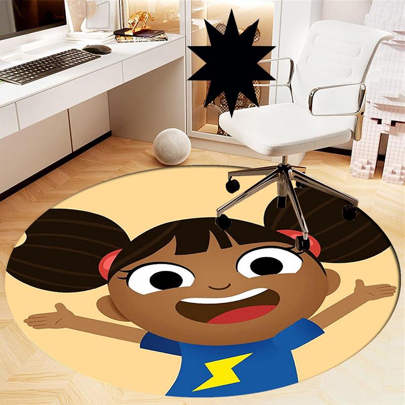 Yakka Dee Printed Round Rug Carpet Chair Rug Area Rug Entryway Doormats,for Office Chair Living Room Bedroom Kitchen Room.