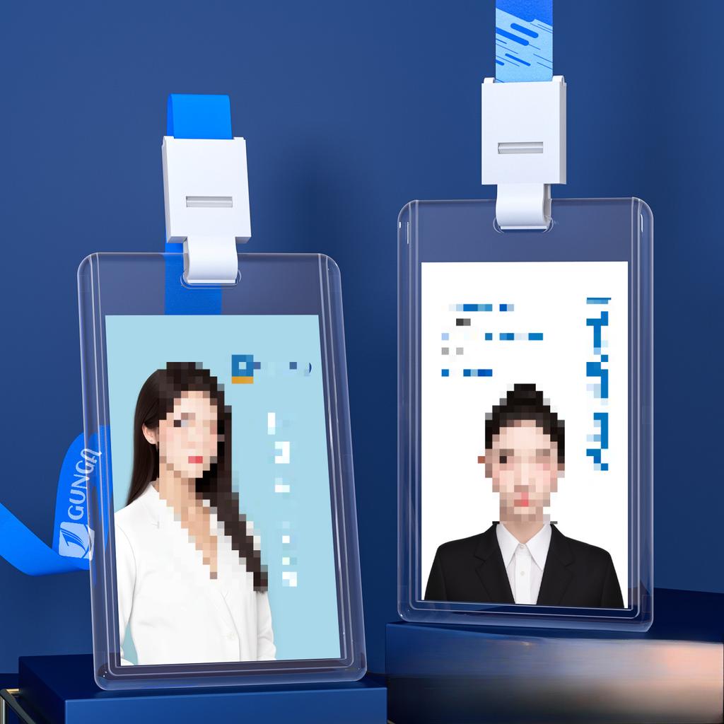 Модный акриловый прозрачный чехол для автобусных карточек, держатель для рабочей карты с ремешком, чехол для рабочей карты для женщин и мужчин, держатель для кредитных карт