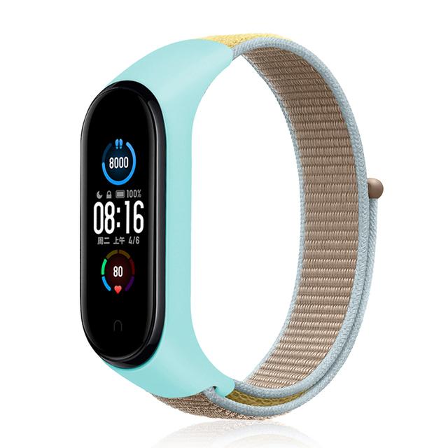 Для Mi Band 10 9 8 7 Ремешок Нейлоновый Спортивная петля часы Аксессуары pulsera correa Mi Band 4 Браслет xiaomi Mi Band 5 6 3 Браслет