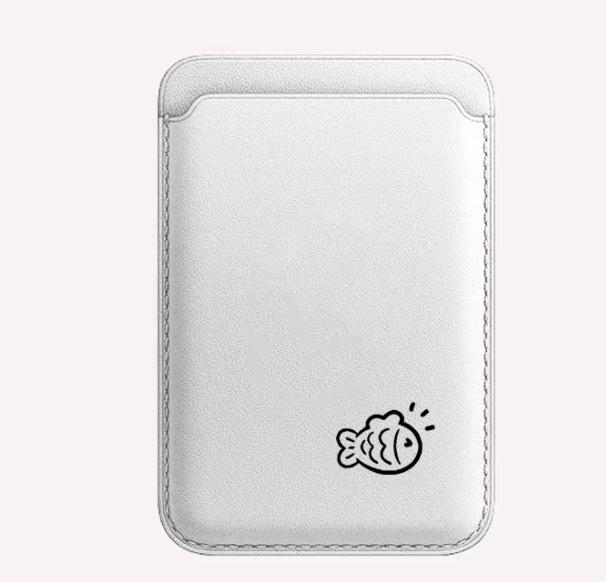 Маленькая Рыбка Кот MAGsafe Кожаный Чехол-Держатель для Карт для Телефонов Apple