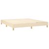 Box Spring Bed with Mattress Cream 180 x 200 cm Fabric