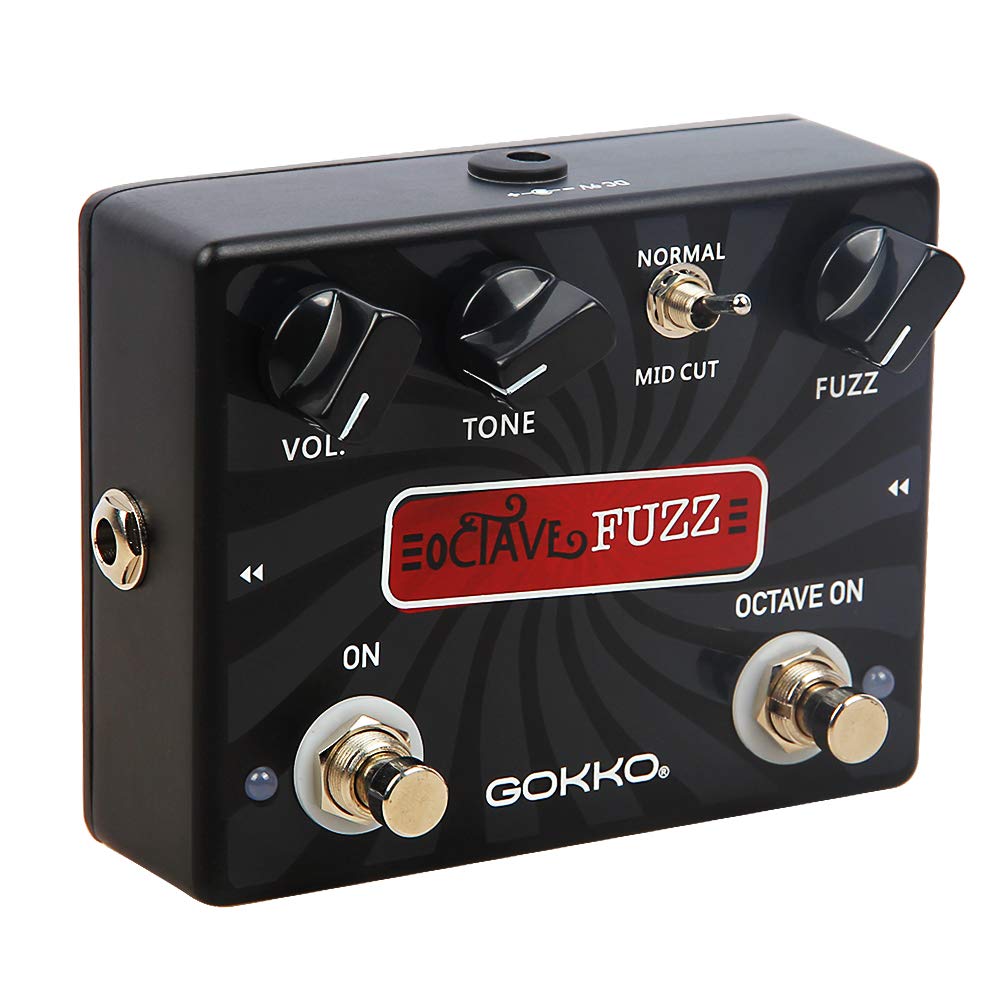 GOKKO OCTAVE FUZZ Гитарный эффект фузз Искажение Гитарный эффект Педаль Переключатель Истинная Прочная Алюминиевая Конструкция GK-31 - Педаль Октава Вверх, (с средней высотой и