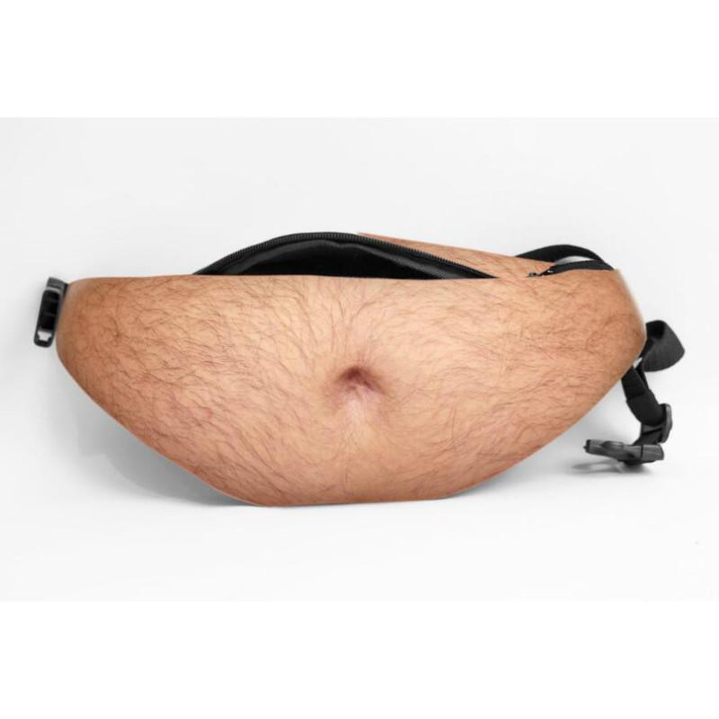 3D Beer Belly Waist Bag PU Novelty Anti-theft Organizer Pouch Fanny Pack