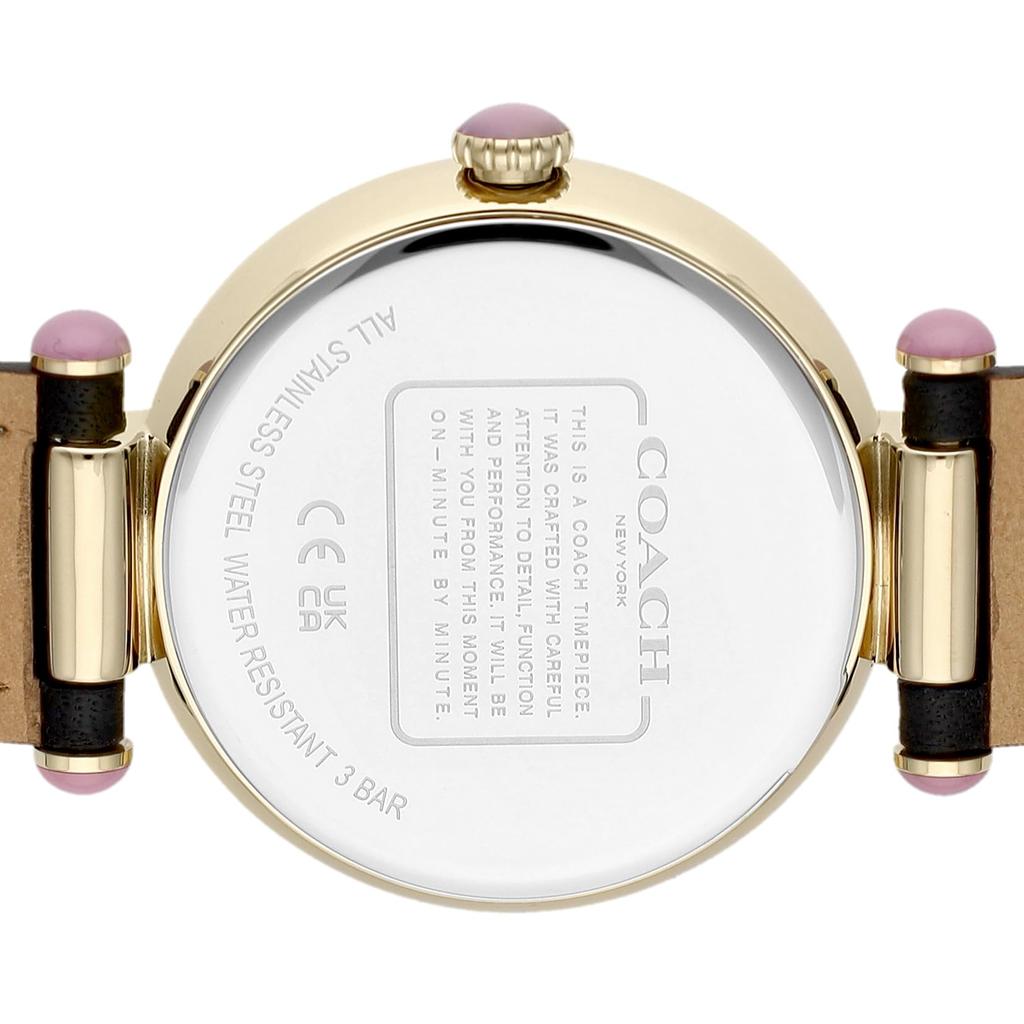 Часы CARY Серебряный циферблат Нержавеющая сталь Минеральное стекло Кварцевые повседневные водонепроницаемые 31MM Китайские часы 14503998 Черные [Coach] Женские [Товар]