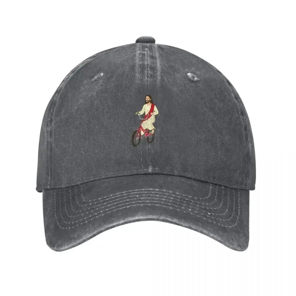 Christ on a Bike  Funny Religious Lord Jesus Church Group Easter Gift Baseball Cap Custom Cap Vintage Sun Cap For Women Mens