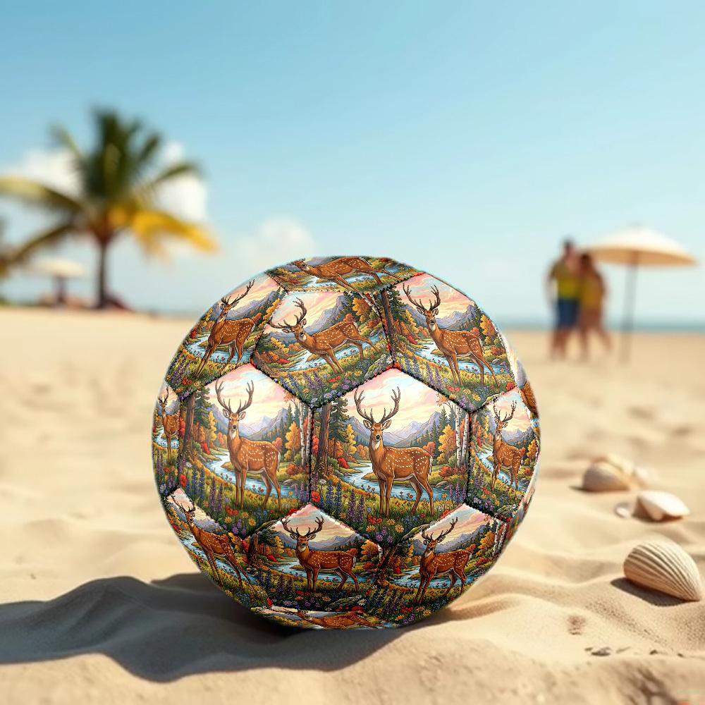 1pc Deer Autumn Landscape Durable Size 5 Soccer Ball Professional Match Training Football Indoor &Outdoor Sports Ball p60114