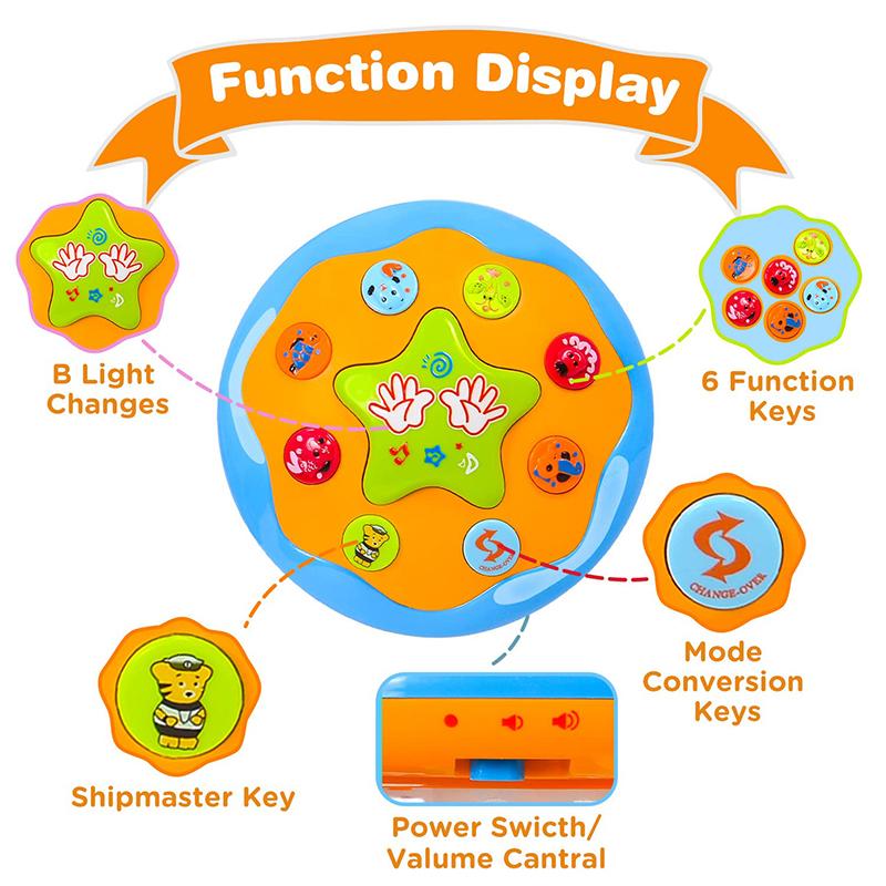 Детская игрушка для ползания на животе 4 в 1, игрушка для раннего обучения, сенсорная игрушка с морскими животными, музыкальный проектор с подсветкой для подарков для малышей