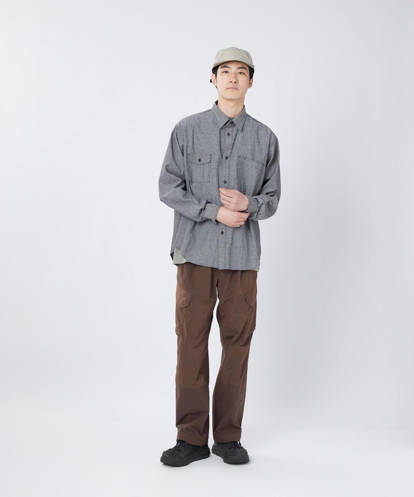 Snow Peak Chambray Work Shirt Tops Shirt Long Sleeve BLACK M SH-26SU003 Men's Women's
