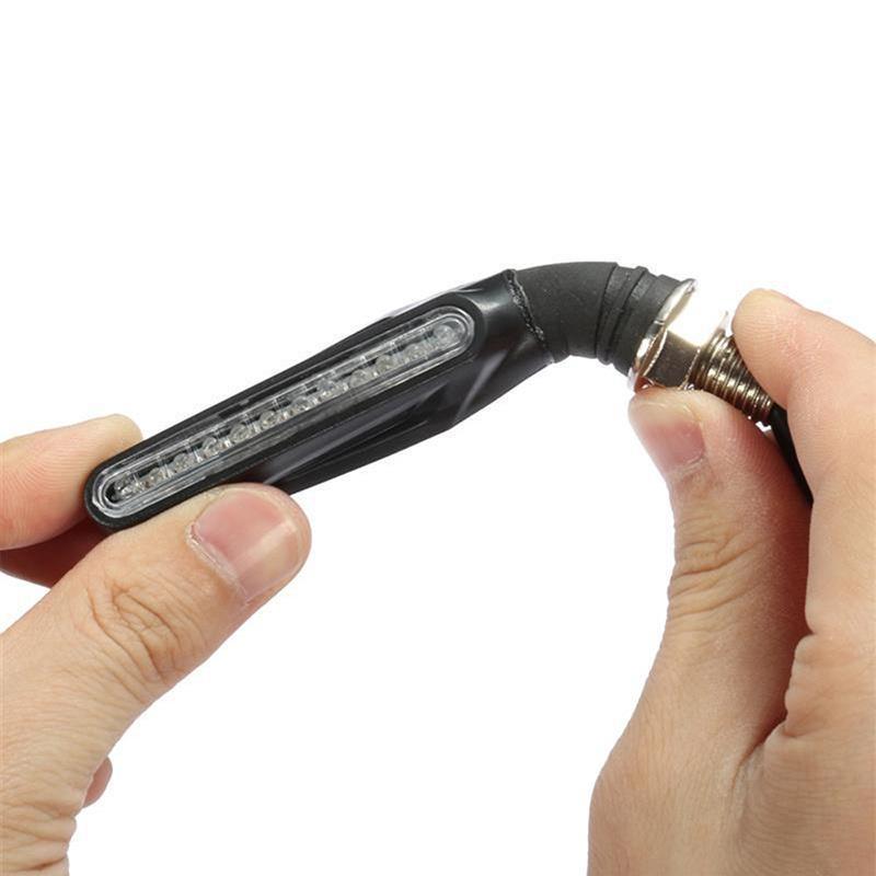 2 шт/1 шт универсальный плавный мотоцикл мотоцикл 12 светодиодный указатель поворота желтый