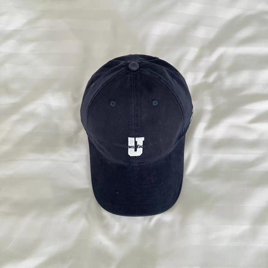 Fashion Hat Korean autumn and winter simple letter U thorn sun hat men's and women's tide four seasons versatile soft top couple show face small