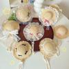 Mini Pet Straw Hat with Lace Adjustable Sun Protection Straw Hat