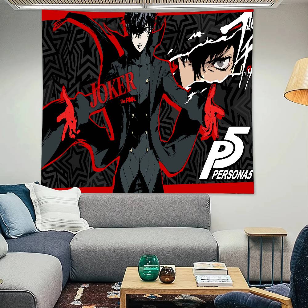 Popular Game PPersona5 Anime Tapestry Decoration Bedroom Dormitory Background Cloth Holiday Home Party Living Room Club Cloth