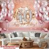2D plane  background decoration photos for a 40th birthday party  polyester banner decorations