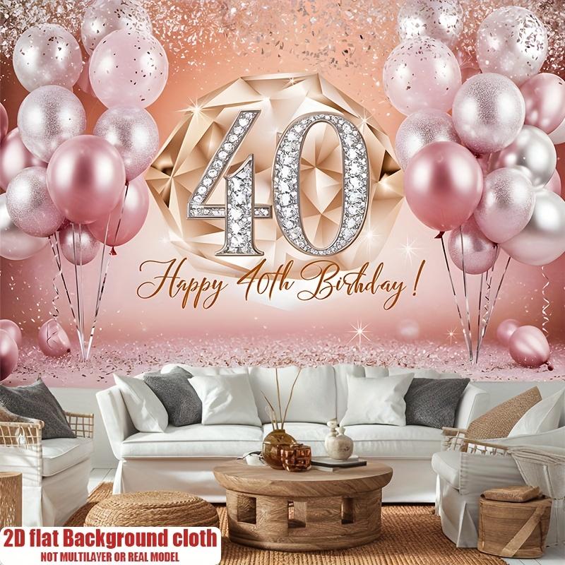 2D plane background decoration photos for a 40th birthday party polyester banner decorations