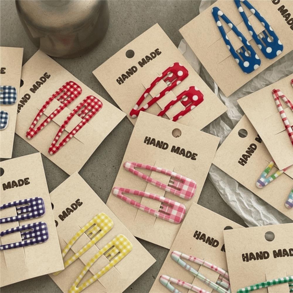 2 Pcs Classic BB Hairpin Colorful Side Bangs Clip Sweet Style Hair Clips Girls Hair Accessories
