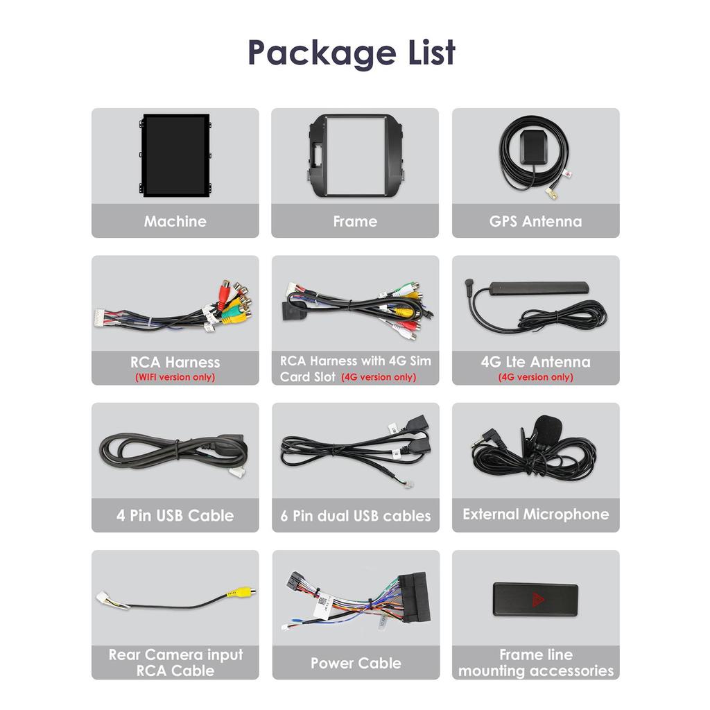 OSSURET Android 13 Car Radio for KIA Sportage 3 Carplay 2011 - 2016 Car Stereo Multimedia Video Player GPS 9.7 Inch Vertical Screen SWC BT RDS FM Mic