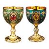 Vintage Chalice Medieval Goblet Renaissance Gifts Engraving Handcraft Ceremonial Drinkware Flower Pattern Shot Glass 30ml