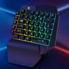 iMICE One-Handed Gaming Keyboard RGB Backlit Portable Mini Gaming Keypad Ergonomic Game Controller for PC PS4 Xbox Gamer