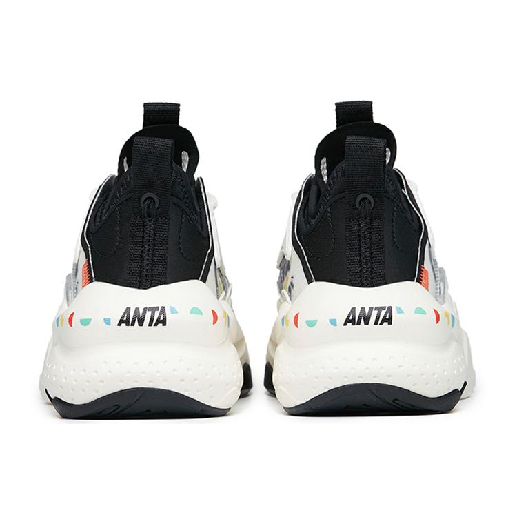 Anta Bastard Life Collection Lightweight Abrasion Resistant Low top Skateboard Shoes Women's White Black Green 122228080-5