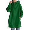 Women's Zip Hooded Long Sweatshirt Lightweight Loose Long Sleeve Casual Sweatshirt With Pocket