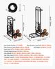 Stair Climbing Cart, 100 kg Stair-Climbing Capacity, Heavy-Duty Folding Trolley Cart with Telescoping Handle, 6 Wheels and 2 Bungee Cords, Stair