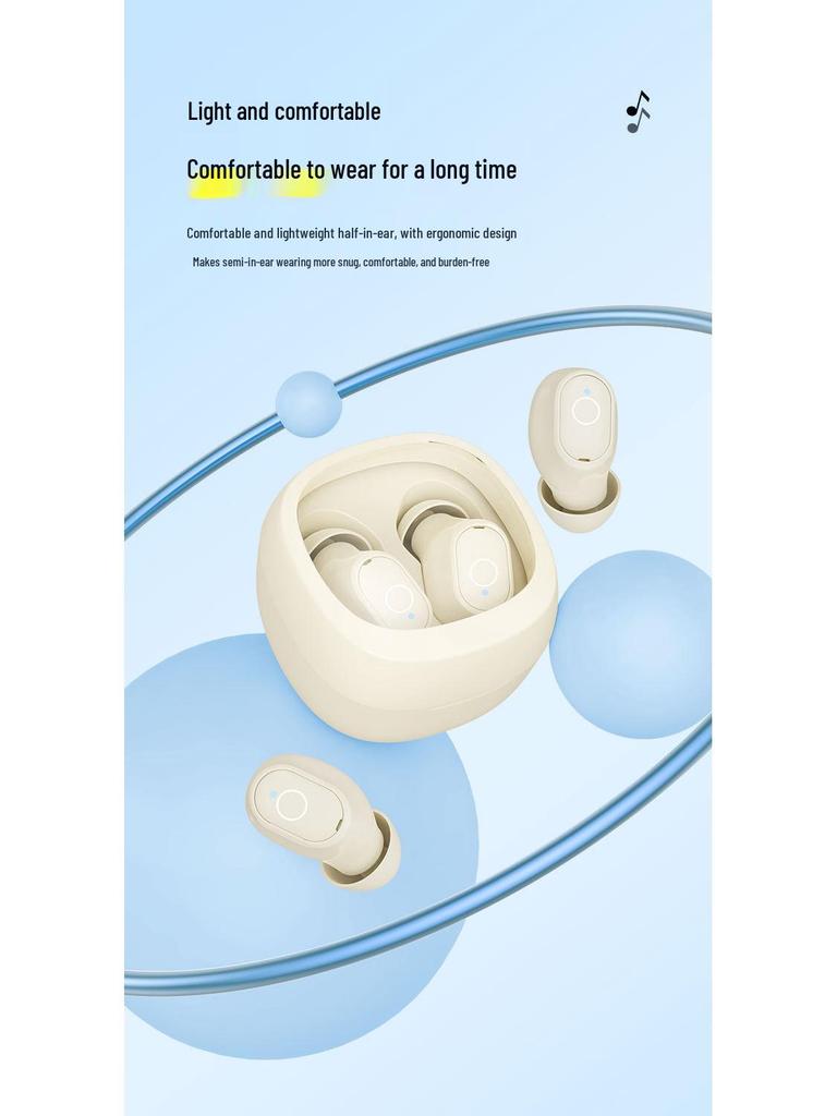 Compact Mini Dual Ear Bluetooth Earphones: Noise-Cancelling, Ultra-long Battery, Perfect for Gaming & Sports