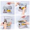 Aylashine Transparent Girly Makeup Visible Beauty Desktop Makeup Travel Storage Clear Rainbow Toiletry Bag with Top Travel Bag Bag, Simple,