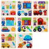 Children'S Early Education Puzzle Two-In-One Character Puzzle Drawing Board Exercise Hand-Eye Coordination Role Cognitive Toy