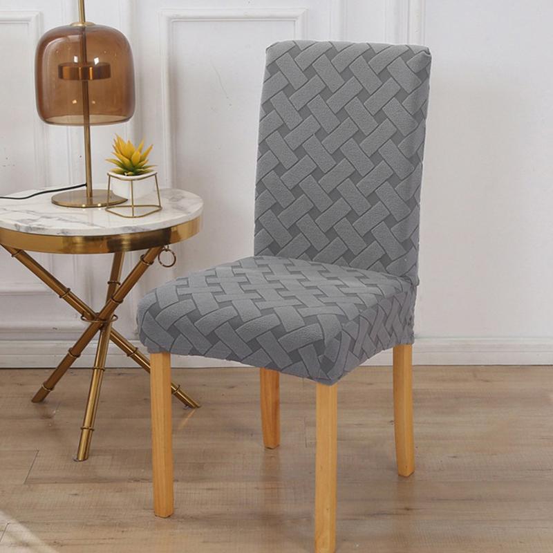 Чехлы для стульев в полоску из жаккарда для кухни, эластичные мягкие чехлы для стульев для столовой