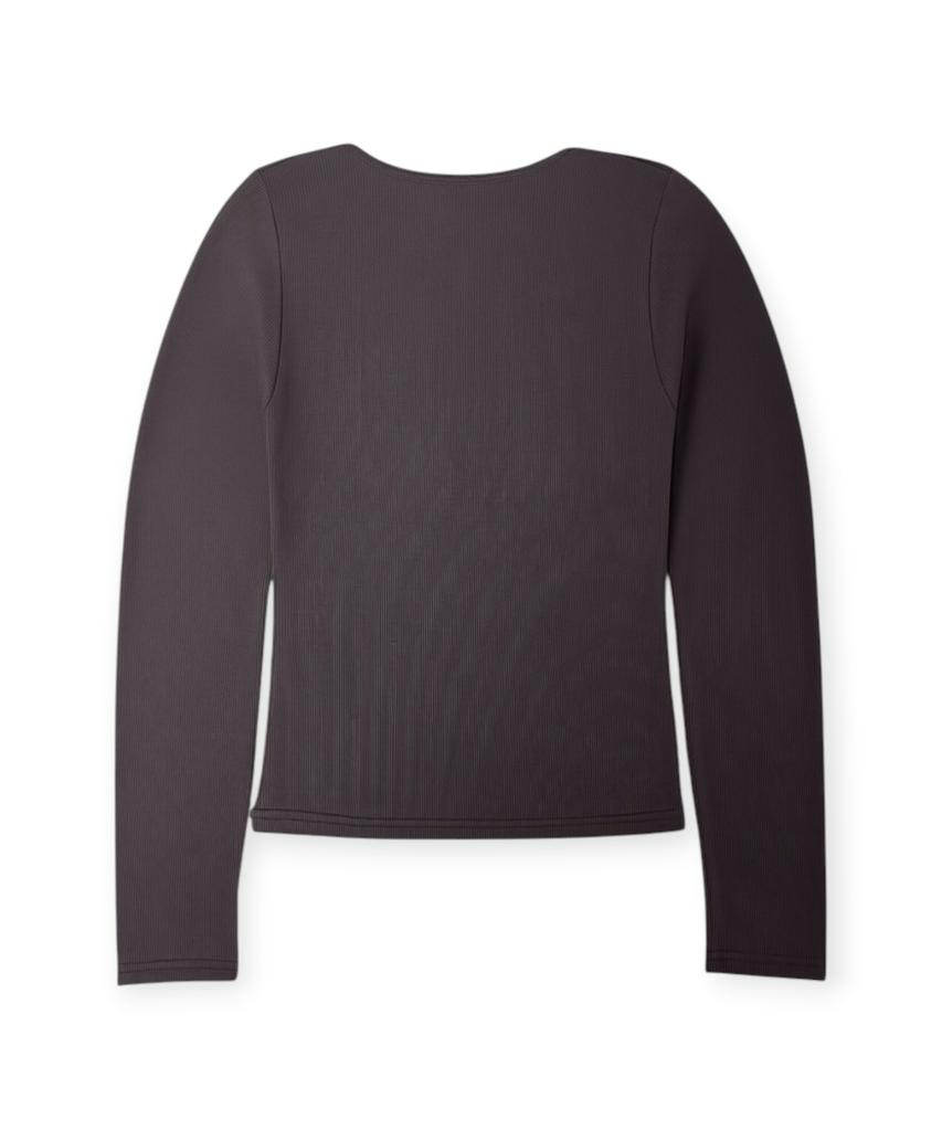 BORN SLIPPY Future Wave Rib Long Sleeve Tee (Brown)