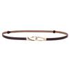 Classic Leather Dress Belt For Women With Alloy Clasp And Smooth Finish For Formal Wear