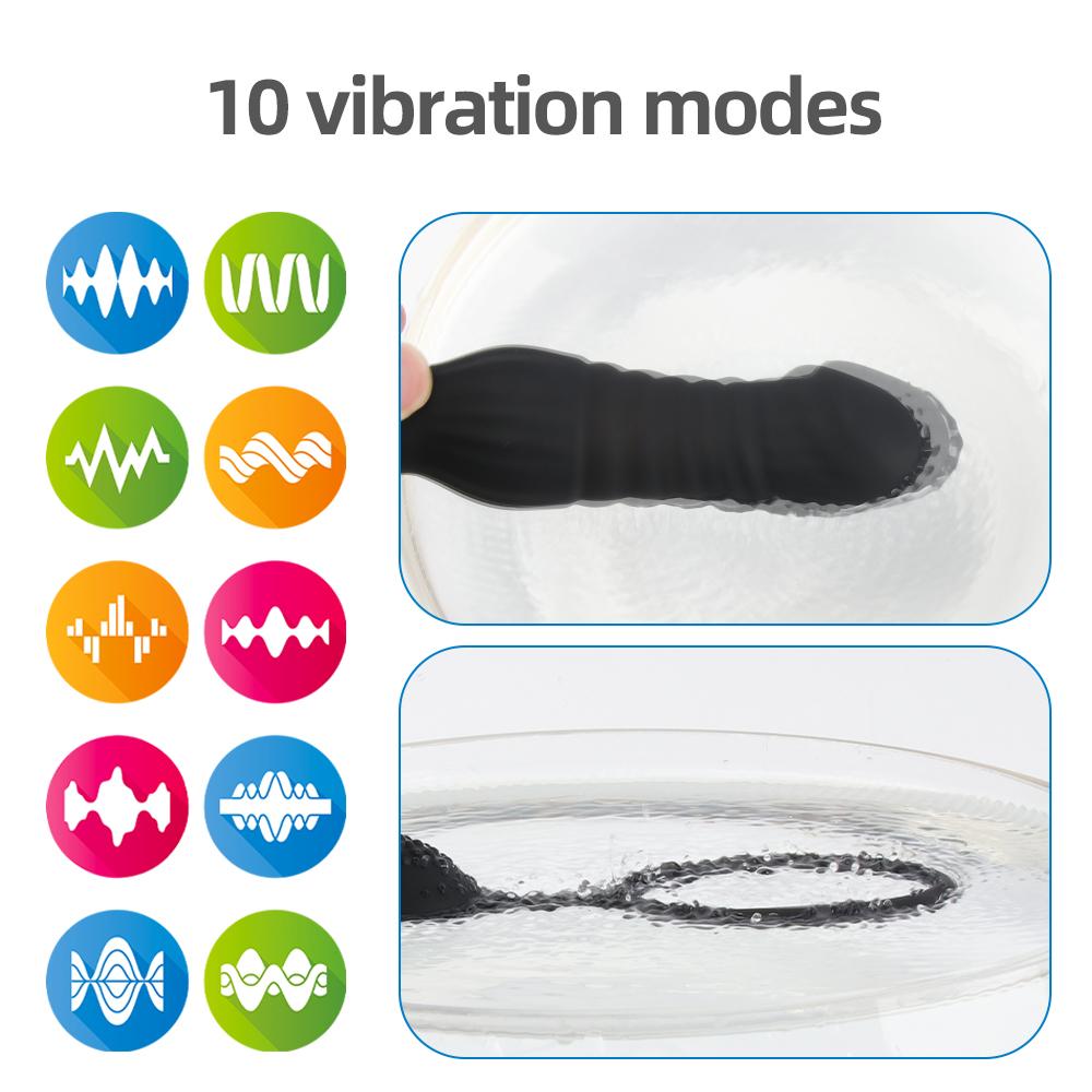 Беспроводной пульт дистанционного управления Анальная пробка Вибрирующие анальные игрушки Массажер простаты для мужчин Вагинальная мастурбация Имитация пениса Секс-игрушки