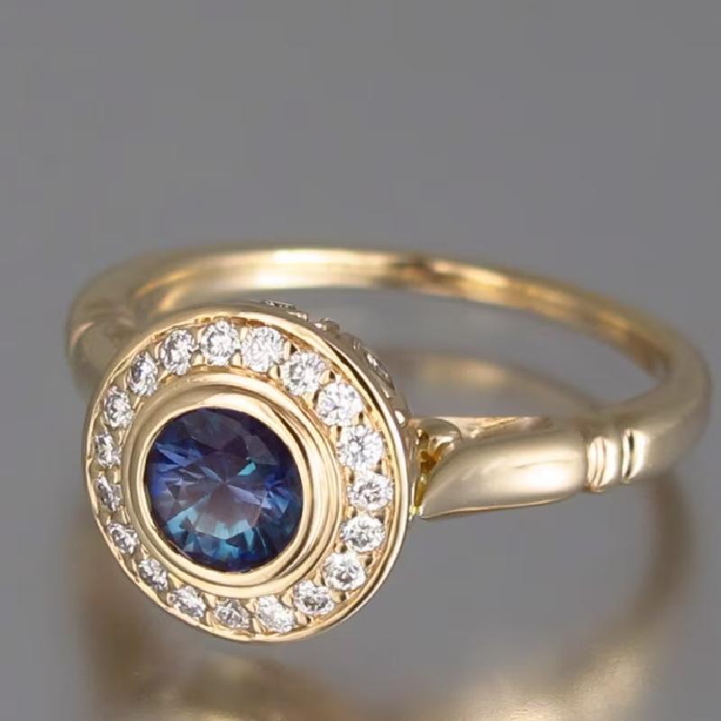 European and American Zircon Rings for Women, Double-layered Rings, Fashionable Internet Celebrity Index Finger Rings