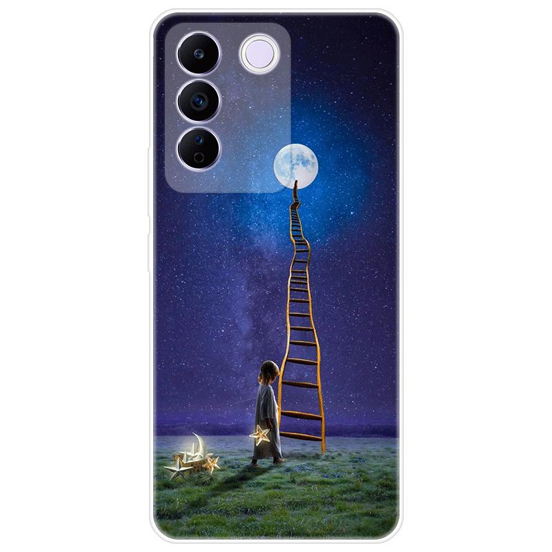 For Vivo V27e V 27e Case Soft Silicone Back Cover Cartoon Phone Case Diversification