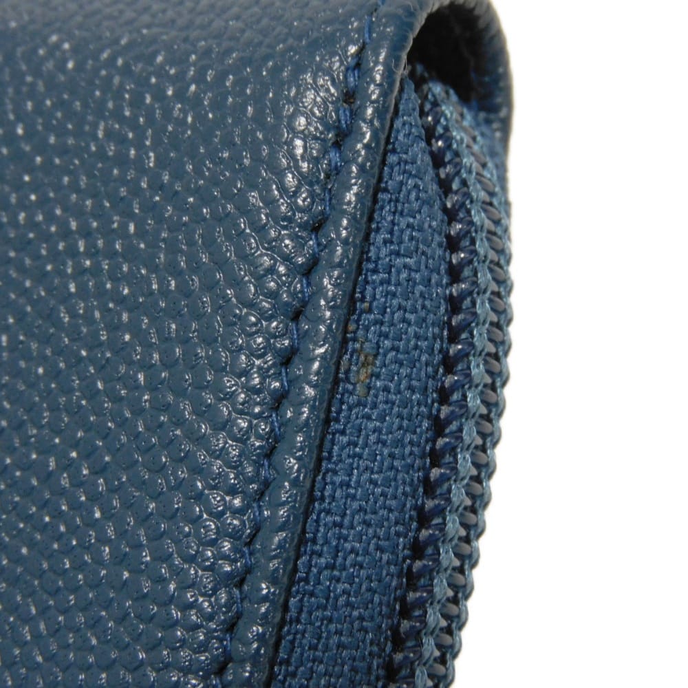 Used 10097 COCO Button Coin Purse A84061 7943 Excellent Condition CC Mark Zip Around 22nd Series COCO Mark Caviar Skin