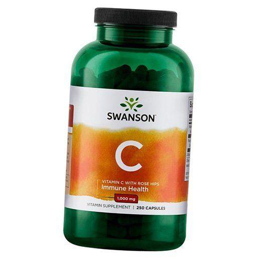 Витамин С с Шиповником, Vitamin C 1000 with Rose Hips, Swanson  30капс (36280020)