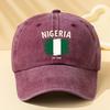 Unisex Fashionable and Versatile NIGERIA EST 1960 Letter Printed Baseball Cap Outdoor Casual Peaked Cap