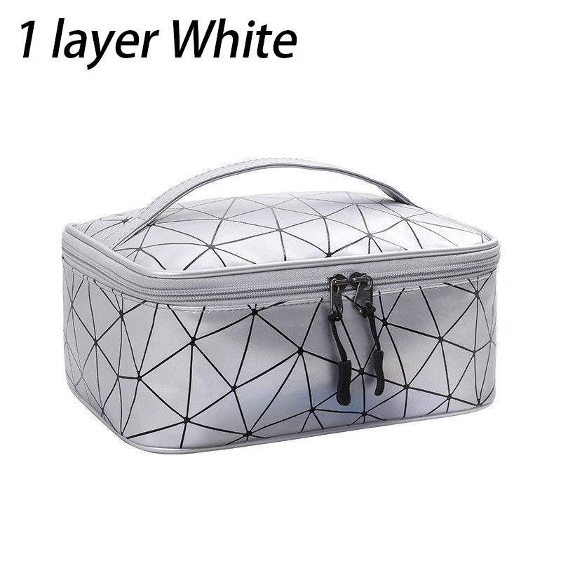 Portable Nail Polish Storage Bag Makeup Cases Organizer Cosmetic Handbag with Handle 1/2 Layers Essential Oil Bag for Travel