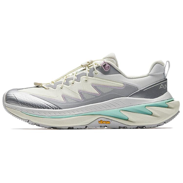Anta Explore Pro Comfortable Versatile Durable Non-Slip Low-Top Casual Running Shoes Women Sneaker Light-Gray Silver 922525589-5