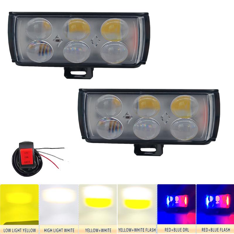 Car Work Light DRL Spotlight LED Motorcycle Hi/Low Beam Fog Lamp Waterproof Daytime Running Light Driving Lamp For SUV UTV Truck