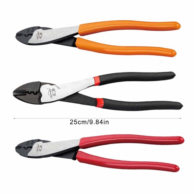 10inch Wire Cable Crimper and Cutter Ergonomic Pliers for Electricians and DIY Enthusiasts