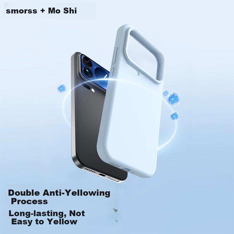Smorss Силиконовый чехол для телефона Xiaomi 17 Pro Max, приятный для кожи, мягкий, с полным покрытием, флокированный силикон, защитный чехол, черный
