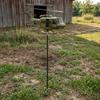 Патриотический вертушка, Вертушка-вертолет на колышке с вращающимся пропеллером, 2D металлическая скульптура самолета для сада, патио, газона