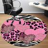 1pc Heart Print Chair Carpet for Office, Non slip, Soft and Durable Office Rug for Interior Decoration