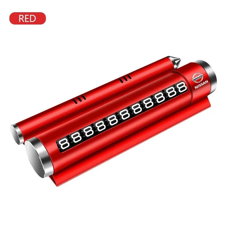 Металлическая временная парковочная карта для автомобиля Поворотная табличка с номером телефона Алюминиевые наклейки Для Nissan Nismo Micra Qashqai Altima Maxima Sentra