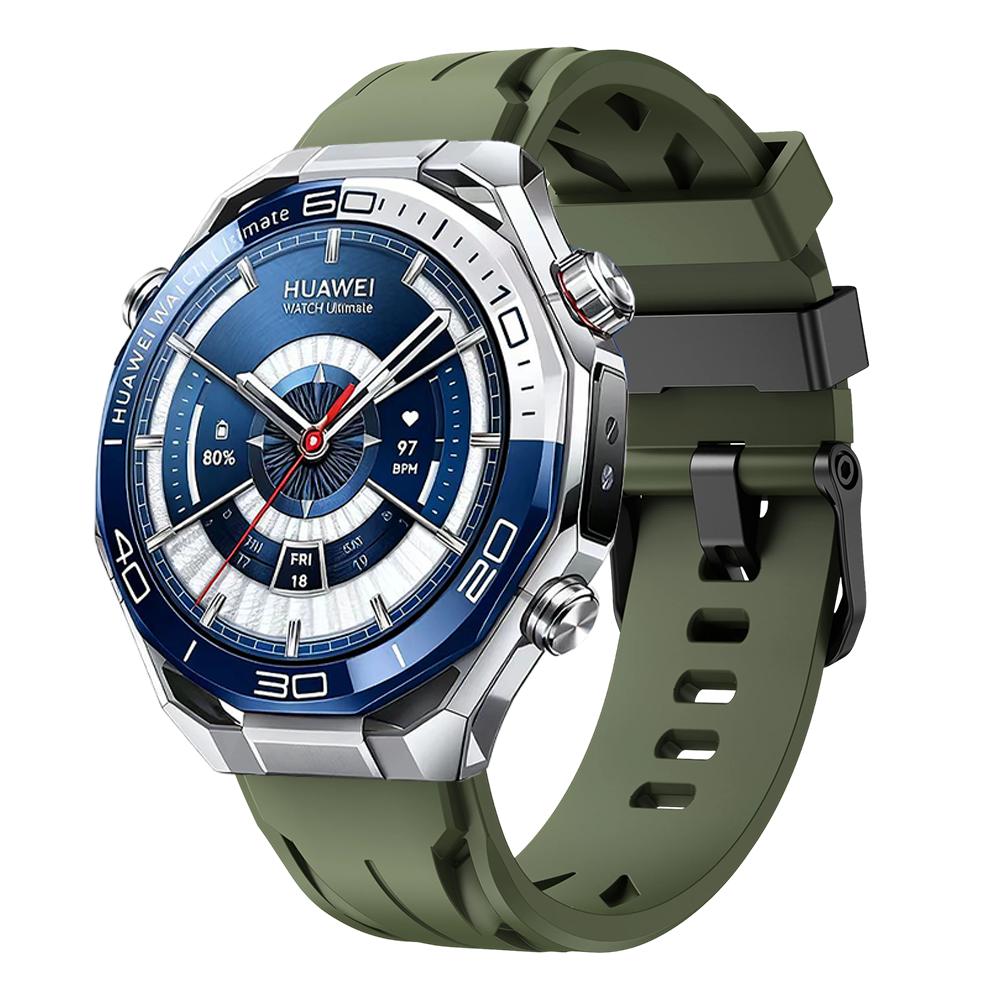 22-миллиметровый силиконовый ремешок для Huawei Watch Ultimate 2 Спортивный ремешок Совместим с Huawei Watch GT6 Pro GT6 GT5 GT4 GT3 46 мм
