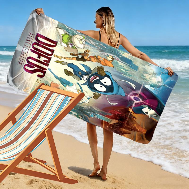 Dofus 2D Flat Print Beach Towel, Large Soft Quick Dry Towel for Beach Camping SwimmingSSTJ0917241