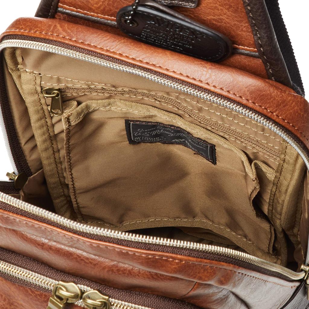 Vintage One Shoulder Bag AX2031 Camel [Avirex]