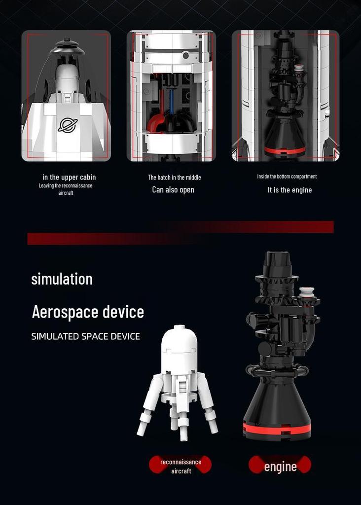 Модель Космического Корабля Cross X со Световыми Эффектами - Конструктор Космическая Ракета